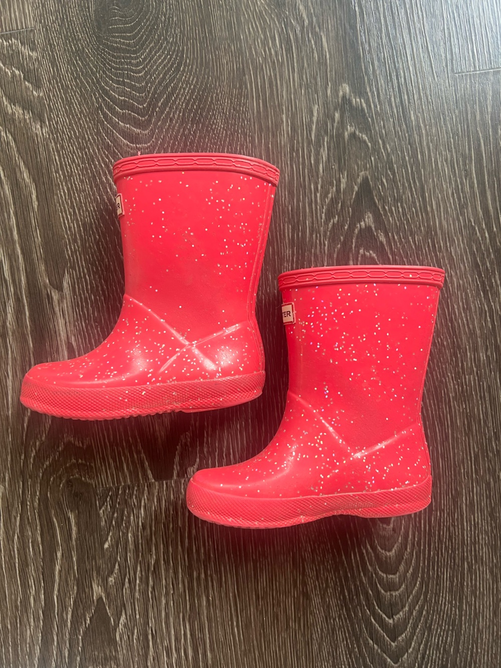 Pink Glitter Hunter Rain Boots